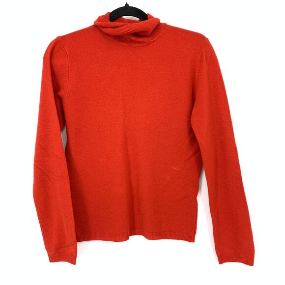 Sisley Pullover Turtleneck Sweater Womens Apx Size Medium Red Wool Long Sleeve - Picture 1 of 6